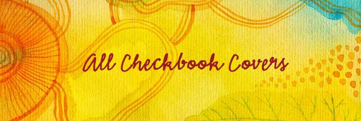 Orange Snakeskin Checkbook Cover for Top Tear Personal Checks
