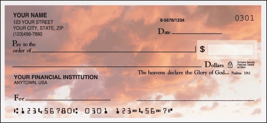 Enlarged view of blessings checks