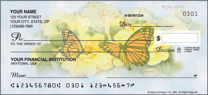 butterfly blooms checks - click to preview