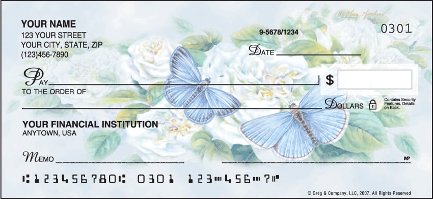 butterfly blooms checks - click to preview