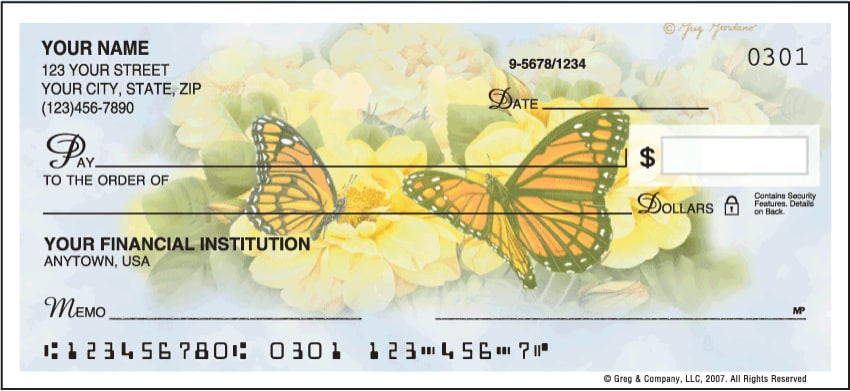 butterfly blooms side tear checks - click to preview