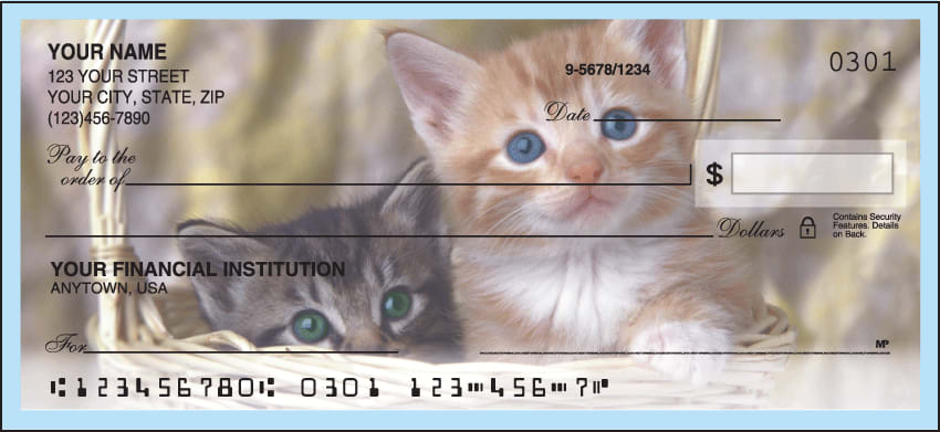 cute kittens checks - click to preview