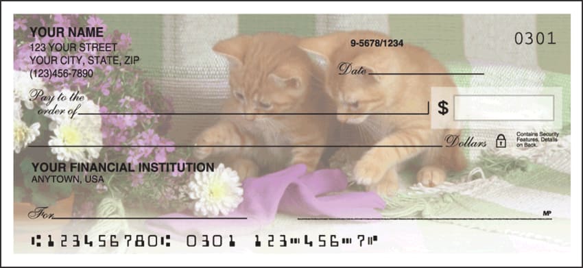 cute kittens side tear checks - click to preview