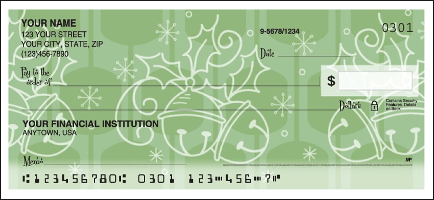 Enlarged view of retro christmas checks