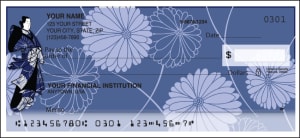 Enlarged view of kimono personal checks