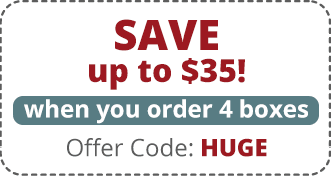 Save up to $35! when you order 4 boxes. Offer Code: HUGE