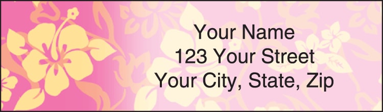 aloha address labels - click to preview