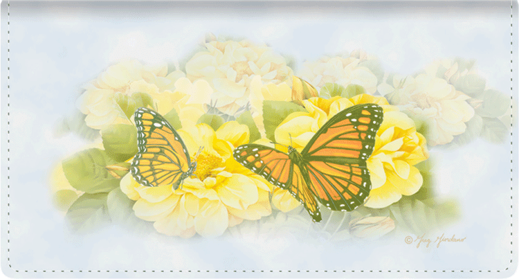Butterfly Blooms Checkbook Cover
