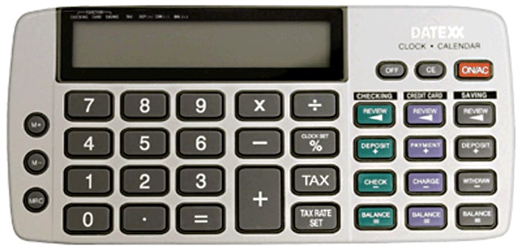 Checkbook Calculator - click to view larger image