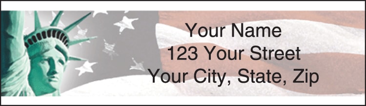 Lady Liberty Address Labels - click to view larger image