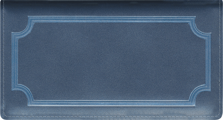 Oxford Blue Checkbook Cover - click to view larger image