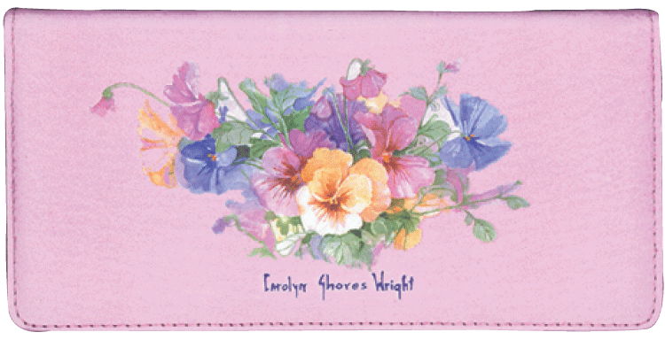 Pansies Checkbook Cover