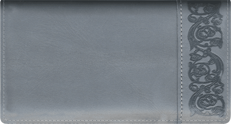 Premium Gray Side Tear Checkbook Cover - click to view larger image