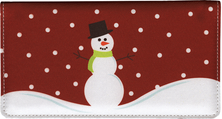 Snowman Checkbook Cover - click to view larger image