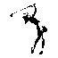 Golfer Swinging-Female Symbol