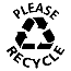 Please Recycle w/Symbol Symbol