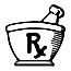 Rx Mortar and Pestle Symbol