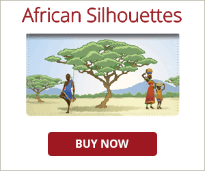 African Silhouettes Checkbook Cover