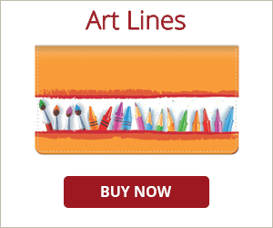 Art Lines Checkbook Cover