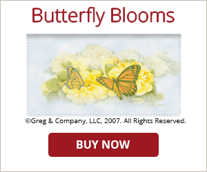 Butterfly Blooms Checkbook Cover