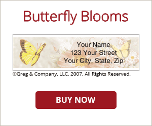 Butterfly Blooms Address Labels