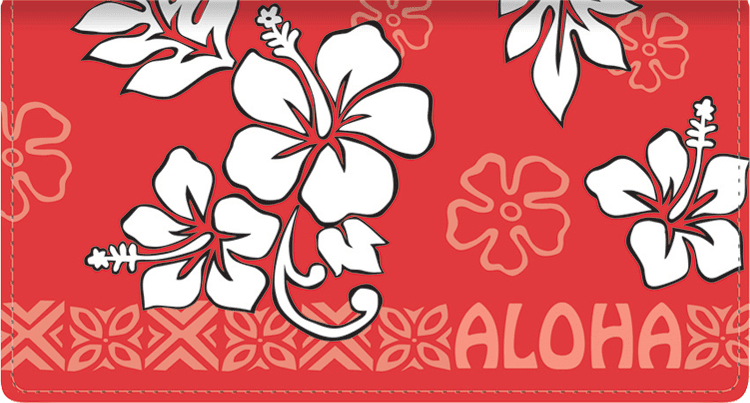 Aloha Leather Wallet Style Checkbook Cover