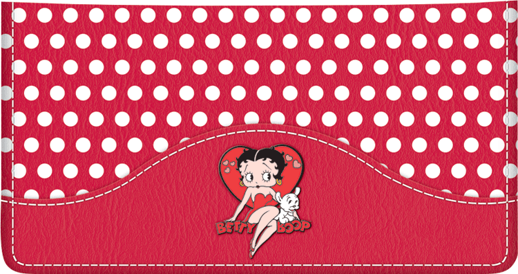 Betty Boop Vintage Leather Side Tear Style Checkbook Cover
