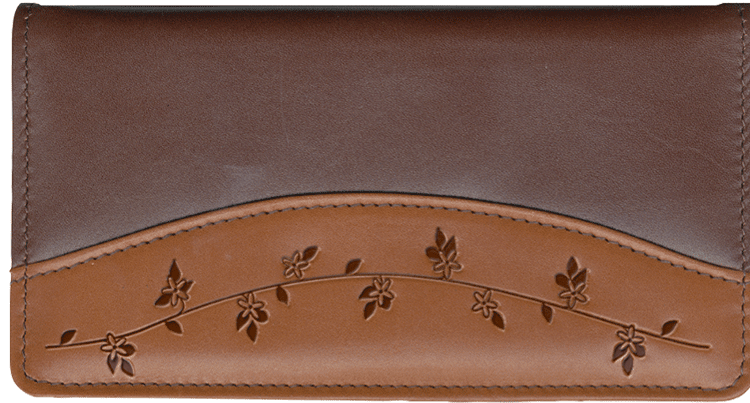 Ivy Accents Leather Side Tear Style Checkbook Cover