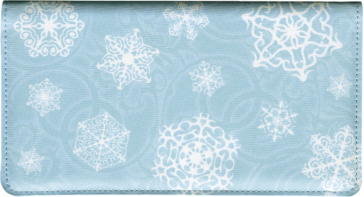 Snowflake Fabric Side-tear Checkbook Cover