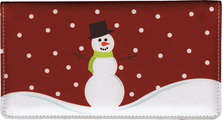 Snowman Side Tear Checkbook Cover