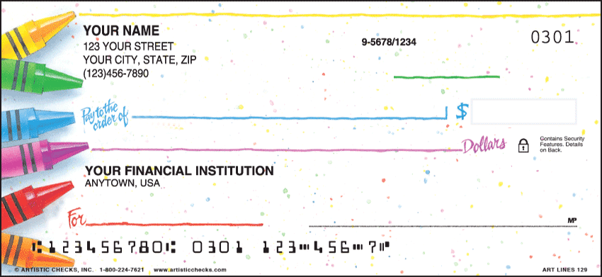 Art Lines Checks - 1 box - Duplicates