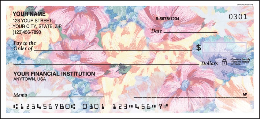 Brushed Floral Duplicate Checks 1 Box